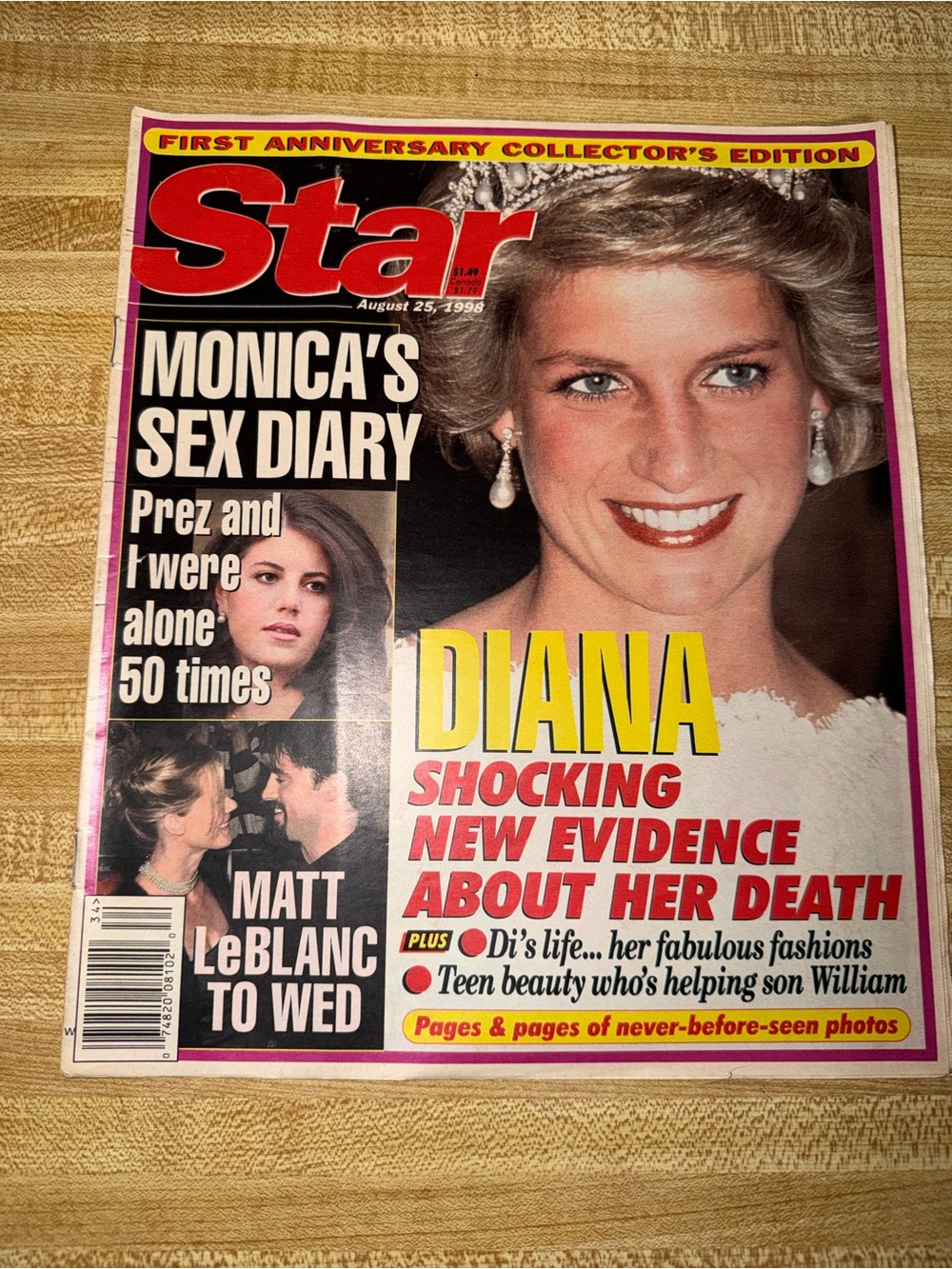 Star Magazine Collector's Edition - Diana Cover August 25 1998 princess Diana